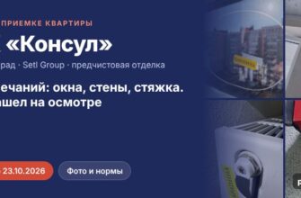 Отчет о приемке квартиры в ЖК Консул, Калининград